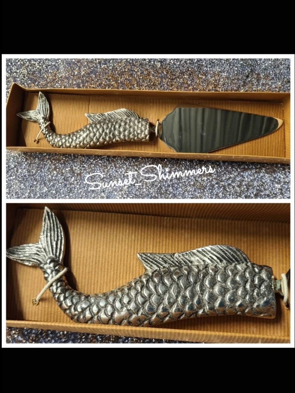 Fish Tail Pie / Cake Cutter Lifter Server Beach House Coastal Mermaid NEW